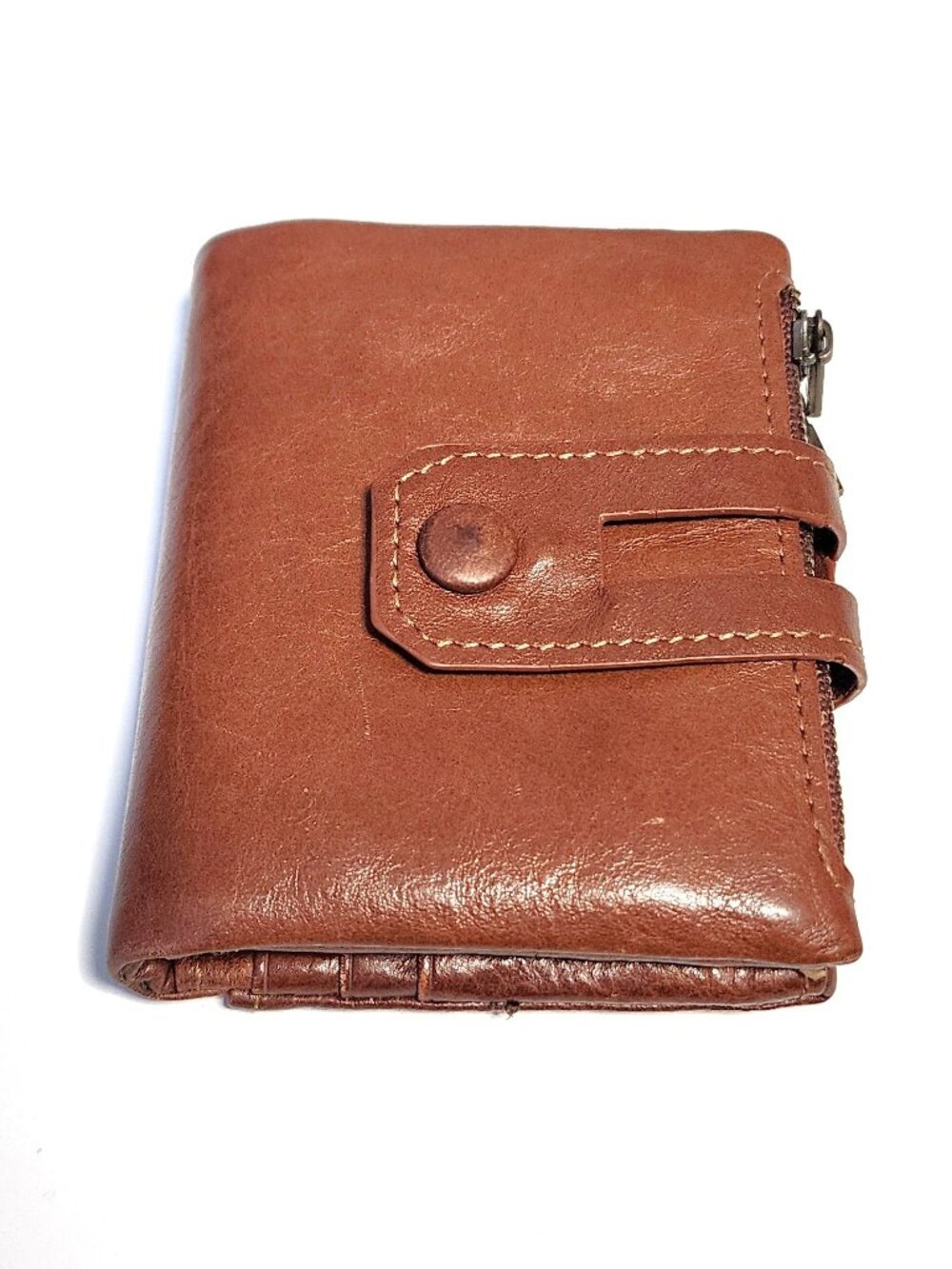Caramel brown leather wallet